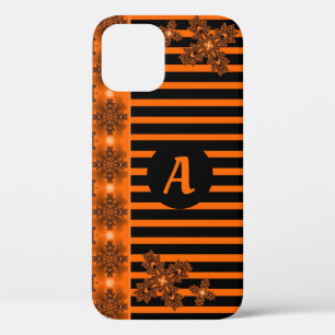 Artdeco Flowers in Retro Style with monogram Case-Mate iPhone Case