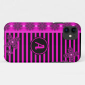 Artdeco Flowers in Retro Style with monogram Case-Mate iPhone Case (Achterkant (horizontaal))
