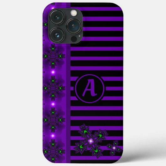 Artdeco Flowers in Retro Style with monogram Case-Mate iPhone Case (Achterkant)