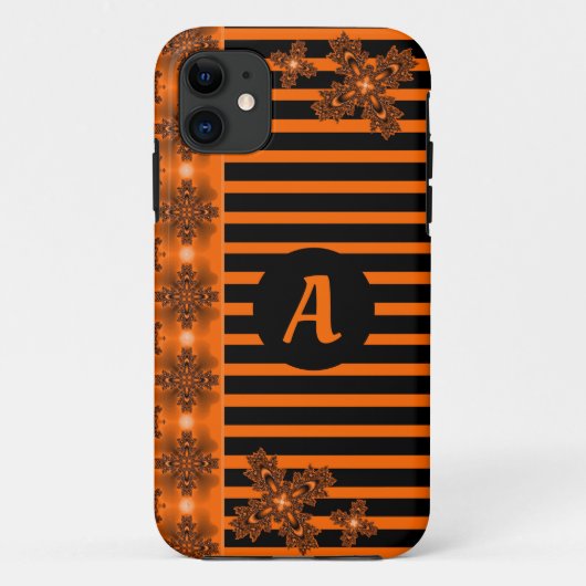 Artdeco Flowers in Retro Style with monogram Case-Mate iPhone Case (Achterkant)