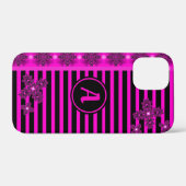 Artdeco Flowers in Retro Style with monogram Case-Mate iPhone Case (Achterkant (horizontaal))