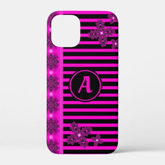 Artdeco Flowers in Retro Style with monogram Case-Mate iPhone Case (Achterkant)