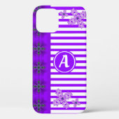 Artdeco Flowers in Retro Style with monogram Case-Mate iPhone Case (Achterkant)