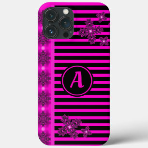 Artdeco Flowers in Retro Style with monogram Case-Mate iPhone Case