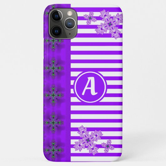 Artdeco Flowers in Retro Style with monogram Case-Mate iPhone Case (Achterkant)