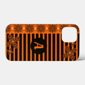 Artdeco Flowers in Retro Style with monogram Case-Mate iPhone Case (Achterkant (horizontaal))