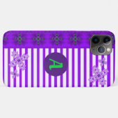 Artdeco Flowers in Retro Style with monogram Case-Mate iPhone Case (Achterkant (horizontaal))