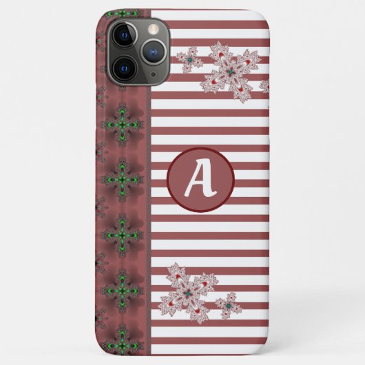Artdeco Flowers in Retro Style with monogram Case-Mate iPhone Case (Achterkant)