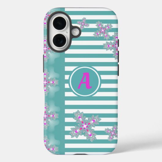 Artdeco Flowers in Retro Style with monogram Case-Mate iPhone Case (Achterkant)
