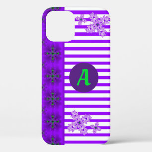 Artdeco Flowers in Retro Style with monogram Case-Mate iPhone Case