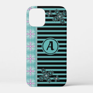 Artdeco Flowers in Retro Style with monogram Case-Mate iPhone Case