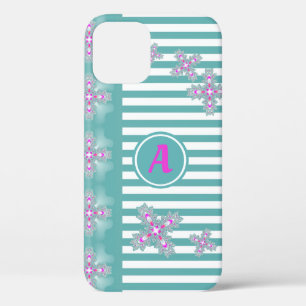 Artdeco Flowers in Retro Style with monogram Case-Mate iPhone Case