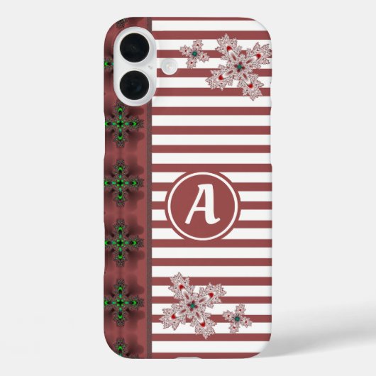 Artdeco Flowers in Retro Style with monogram Case-Mate iPhone Case (Achterkant)