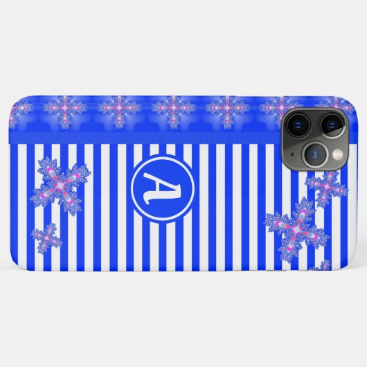 Artdeco Flowers in Retro Style with monogram Case-Mate iPhone Case (Achterkant (horizontaal))