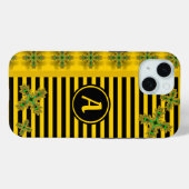 Artdeco Flowers in Retro Style with monogram Case-Mate iPhone Case (Achterkant (horizontaal))