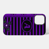 Artdeco Flowers in Retro Style with monogram iPhone Hoesje (Achterkant horizontaal)