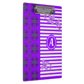 Artdeco Flowers in Retro Style with monogram Klembord (Rechts)