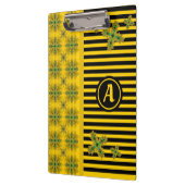 Artdeco Flowers in Retro Style with monogram Klembord (Links)
