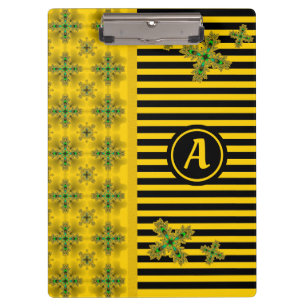 Artdeco Flowers in Retro Style with monogram Klembord