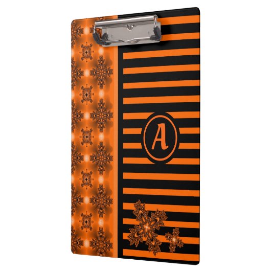 Artdeco Flowers in Retro Style with monogram Klembord (Links)