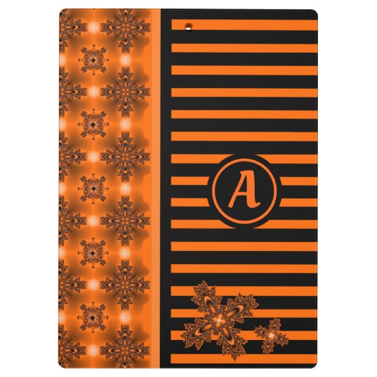 Artdeco Flowers in Retro Style with monogram Klembord (Achterkant)