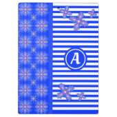 Artdeco Flowers in Retro Style with monogram Klembord (Achterkant)