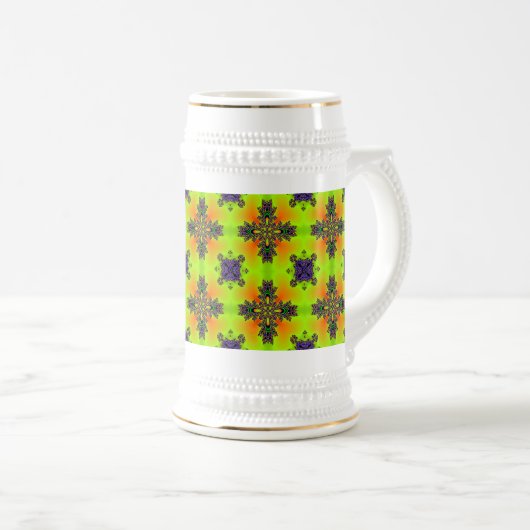 Artdeco Flowers in Retrostijl Bierpul (Voorkant rechts)