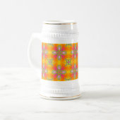 Artdeco Flowers in Retrostijl Bierpul (Voorkant links)