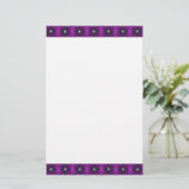 Artdeco Flowers in Retrostijl Briefpapier (Staand voorkant)