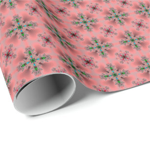 Artdeco Flowers in Retrostijl Cadeaupapier