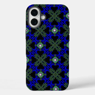 Artdeco Flowers in Retrostijl iPhone 16 Plus Hoesje