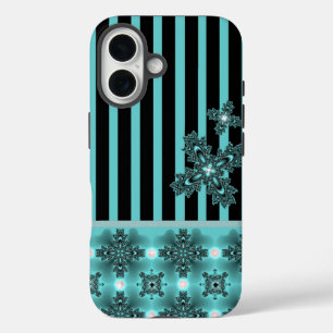 Artdeco Flowers in Retrostijl iPhone 16 Hoesje