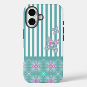 Artdeco Flowers in Retrostijl iPhone 16 Hoesje