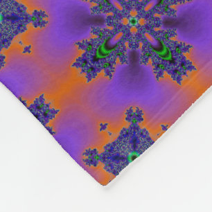 Artdeco Flowers in Retrostijl Fleece Deken