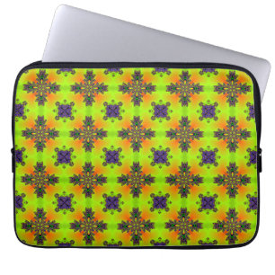 Artdeco Flowers in Retrostijl Laptop Sleeve
