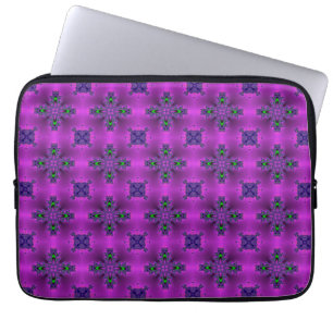 Artdeco Flowers in Retrostijl Laptop Sleeve