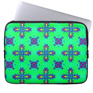 Artdeco Flowers in Retrostijl Laptop Sleeve