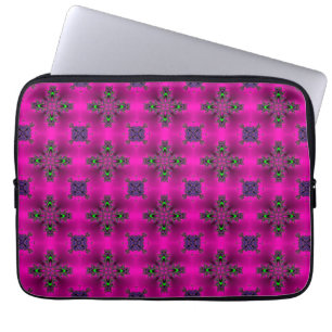 Artdeco Flowers in Retrostijl Laptop Sleeve