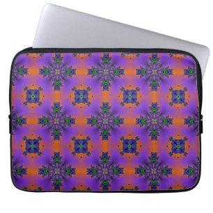 Artdeco Flowers in Retrostijl Laptop Sleeve