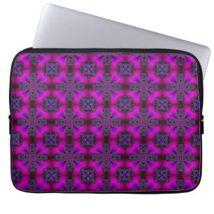 Artdeco Flowers in Retrostijl Laptop Sleeve
