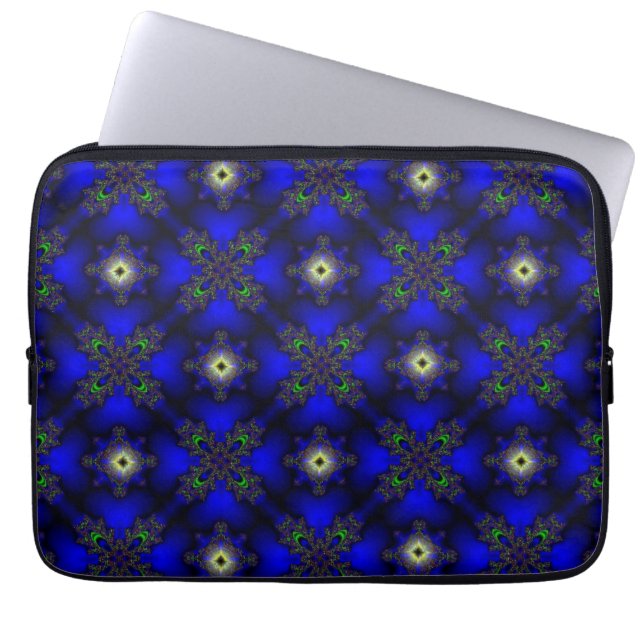 Artdeco Flowers in Retrostijl Laptop Sleeve (Voorkant)