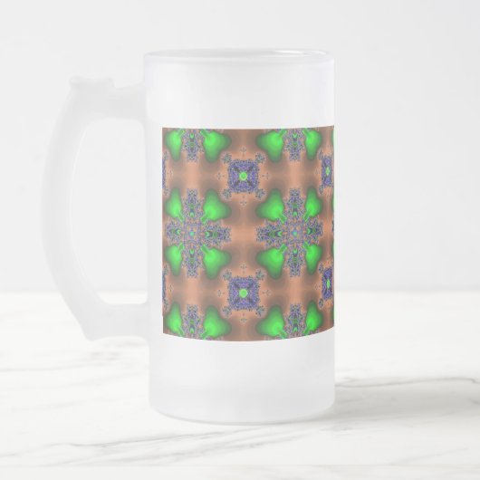 Artdeco Flowers in Retrostijl Matglas Bierpul (Links)