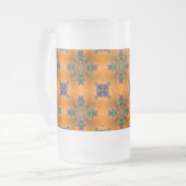 Artdeco Flowers in Retrostijl Matglas Bierpul (Voorkant links)