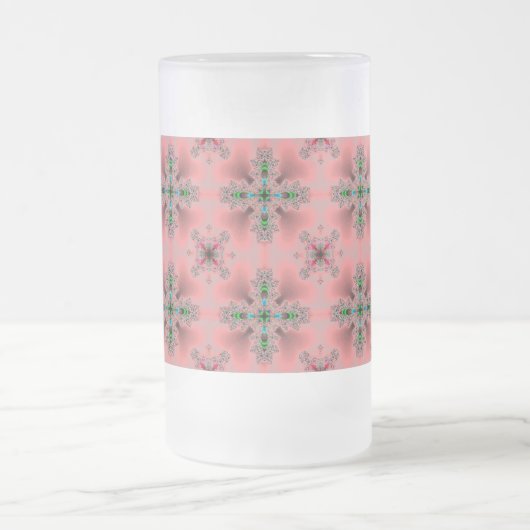 Artdeco Flowers in Retrostijl Matglas Bierpul (Center)