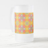 Artdeco Flowers in Retrostijl Matglas Bierpul (Voorkant links)