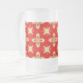 Artdeco Flowers in Retrostijl Matglas Bierpul (Voorkant links)