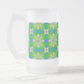 Artdeco Flowers in Retrostijl Matglas Bierpul (Links)