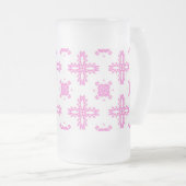 Artdeco Flowers in Retrostijl Matglas Bierpul (Voorkant rechts)