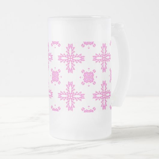 Artdeco Flowers in Retrostijl Matglas Bierpul (Voorkant rechts)