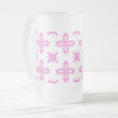 Artdeco Flowers in Retrostijl Matglas Bierpul (Voorkant links)